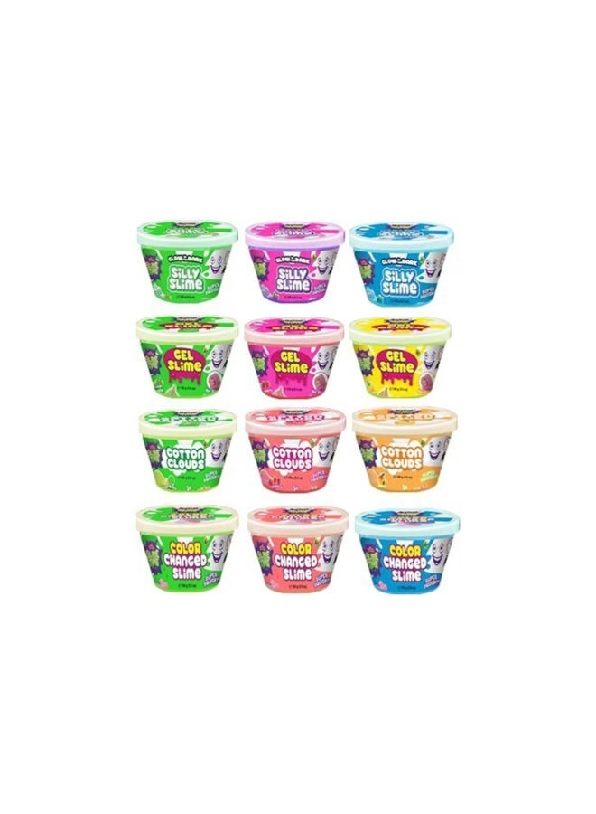 DohTime Doh time Slime Multi Compound Scented Glow In The Dark Slime Party Bag 12 Cans - Image 4